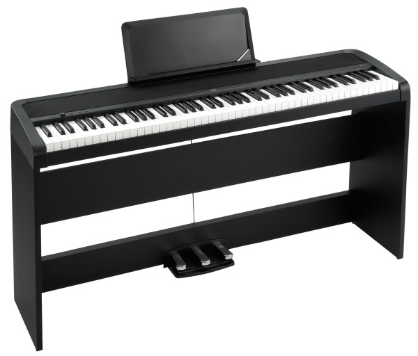 KORG Digitalpiano, B2+Stand, 12 Sounds, 2x15 Watt, schwarz
